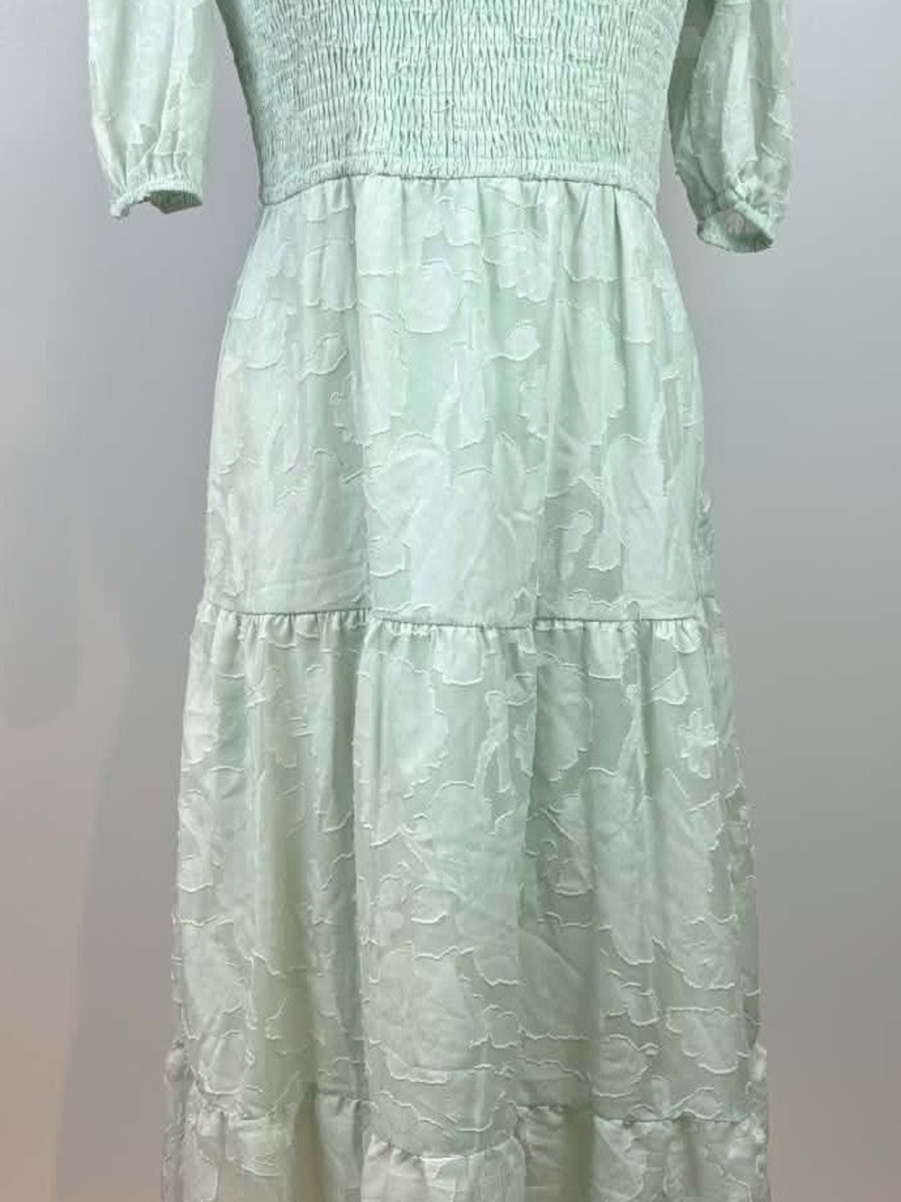Merokeety Mint Green Smocked Maxi Dress – Size Small